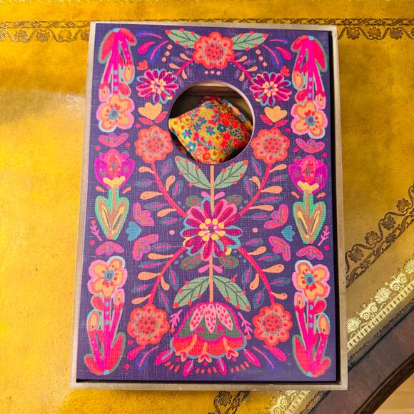 Natural Life Pink Mini Pine Wood Corn Hole Portable Game Boho - Picture 2 of 10